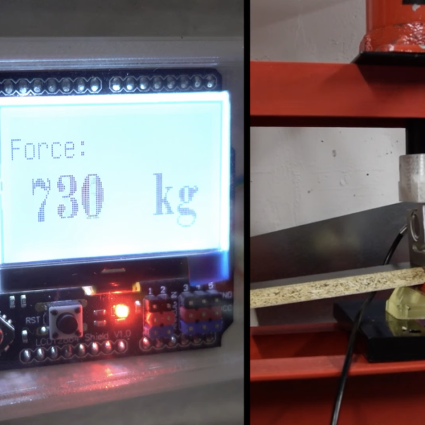Monitoring the force of a 20-ton hydraulic press
