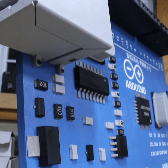 This 12X scale model Arduino runs on an actual Arduino