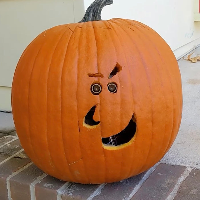 This jack-o’-lantern farts pumpkin spice whenever someone gets close