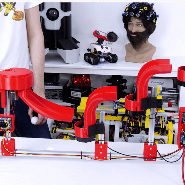 James Bruton demonstrates the Coanda effect with an Arduino-controlled rig