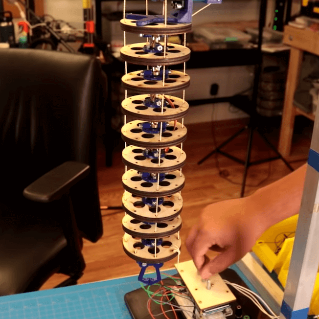 Creating a continuum tentacle-like robot with Arduino