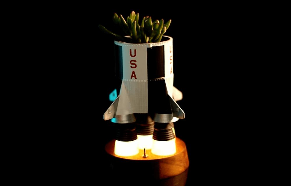 Watch your houseplant’s growth really take off in this Saturn V planter