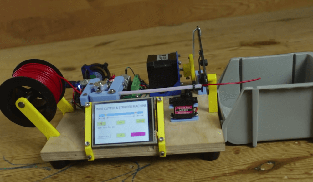 Arduino-based machine makes cutting and stripping wires easy