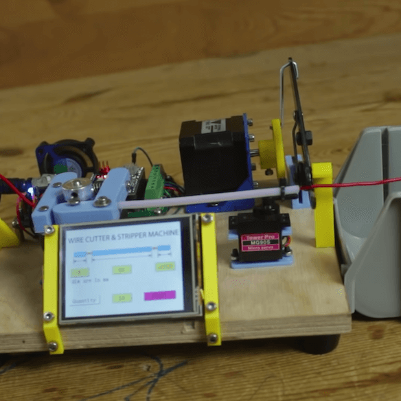 Arduino-based machine makes cutting and stripping wires easy