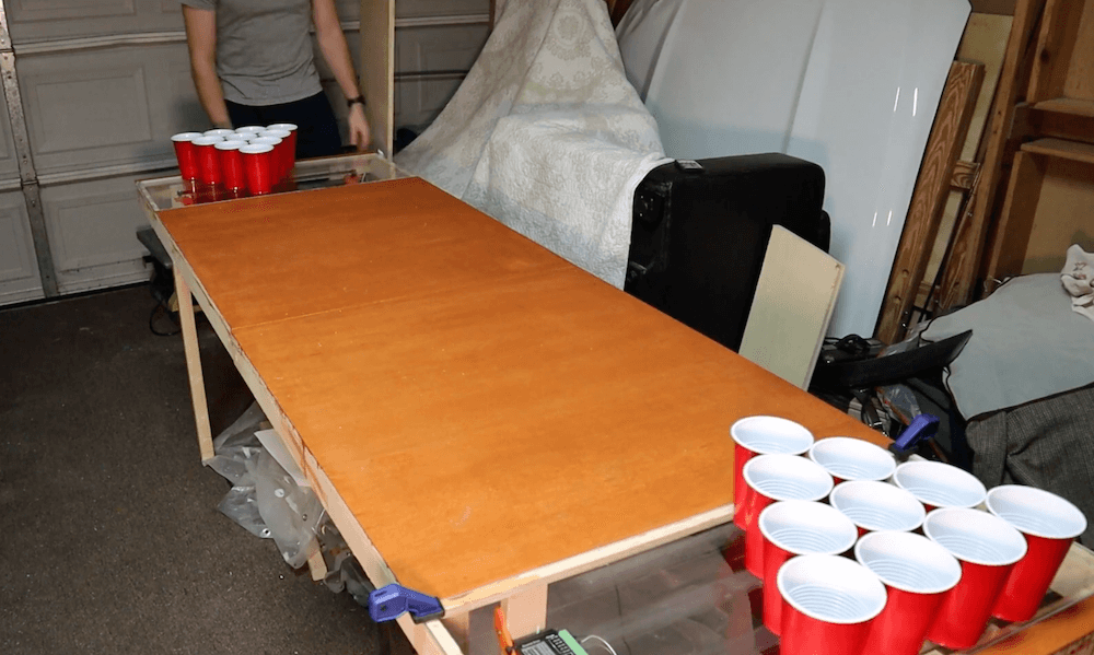 This automated table makes beer pong more challenging