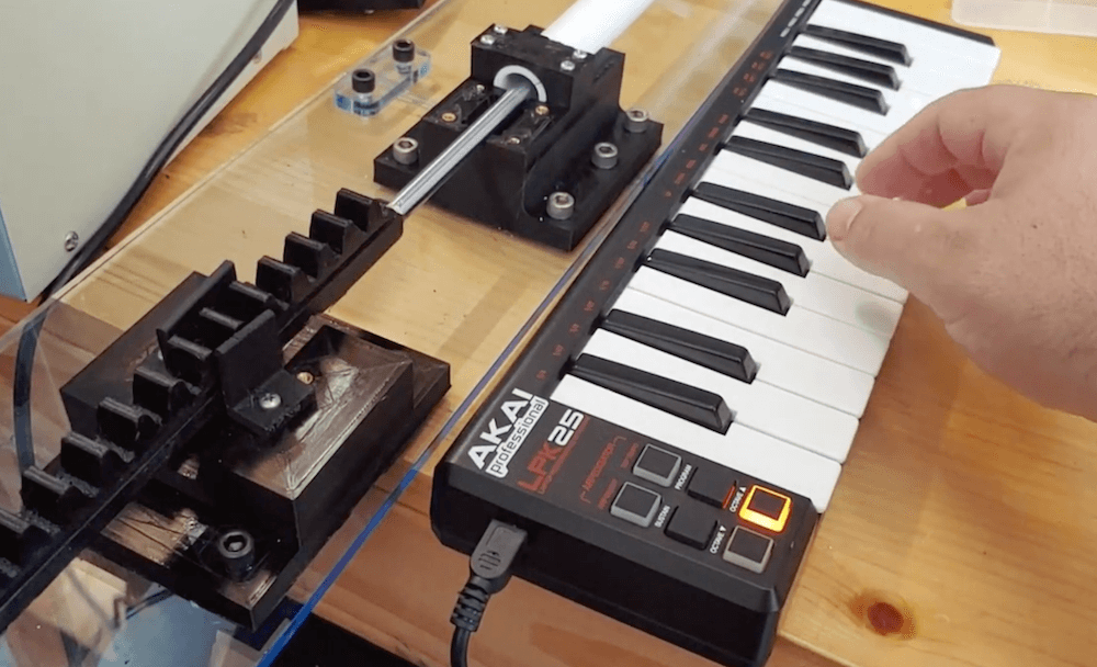MIDI-controlled slide whistle made with an Arduino Due