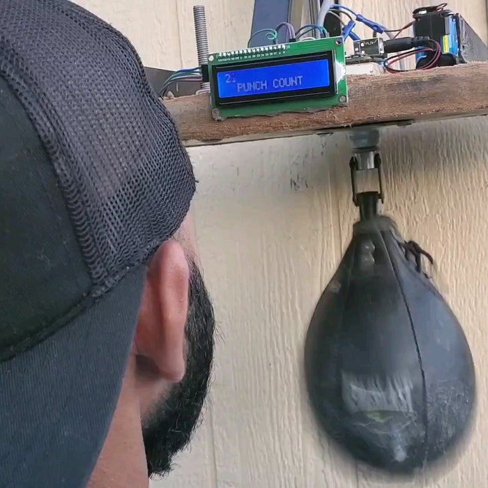 This Arduino-based speed bag counts your punches