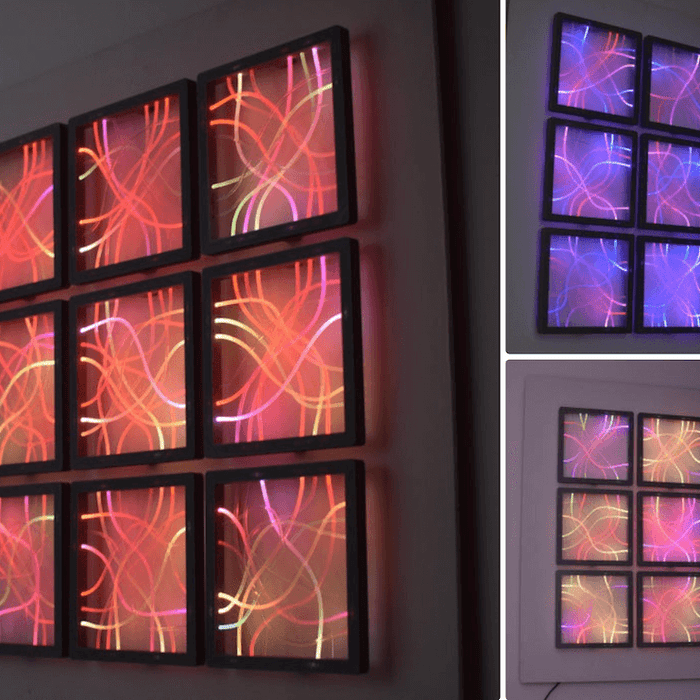 These side glow fiber optic panels make beautiful wall decor