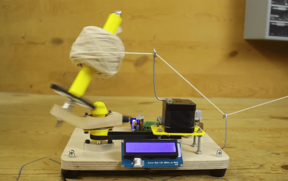 Homemade machine puts a new spin on winding yarn