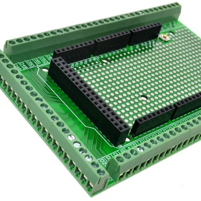 Double-sided Terminal Block Shield Kit or Assembled for Arduino Mega R3 from PMD Way with free delivery
