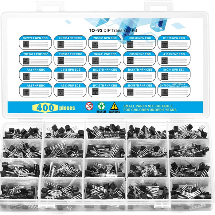 New Product - Assorted Transistor Kit 20 Values - 400 Pieces