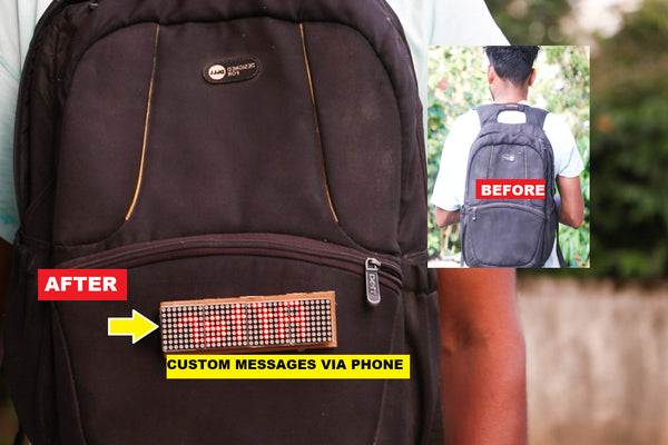 Build a backpack with a programmable text display