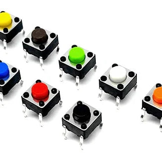 New Product - 6 x 6 x 5mm Color Tactile Buttons - 80 Pack