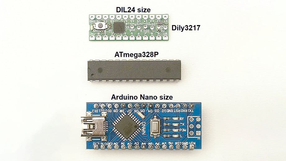 Dily3217 Scales Down an Arduino Nano Into a Breadboard-Friendly Chip