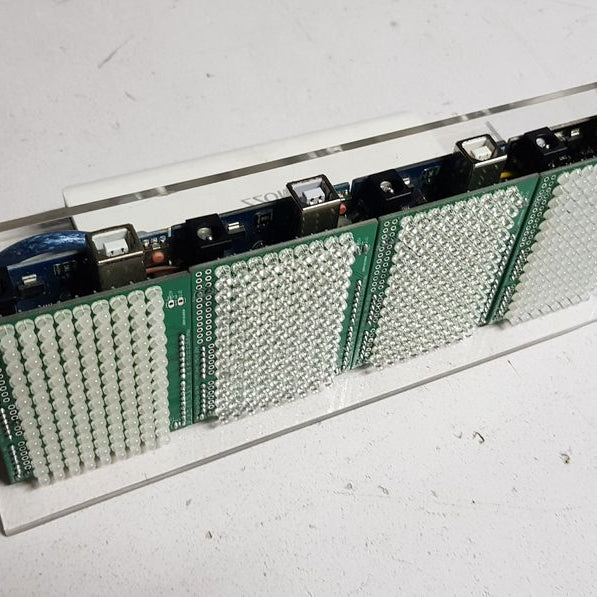 Use LED LoL shields with Arduino to make a FFT spectrum analyzer