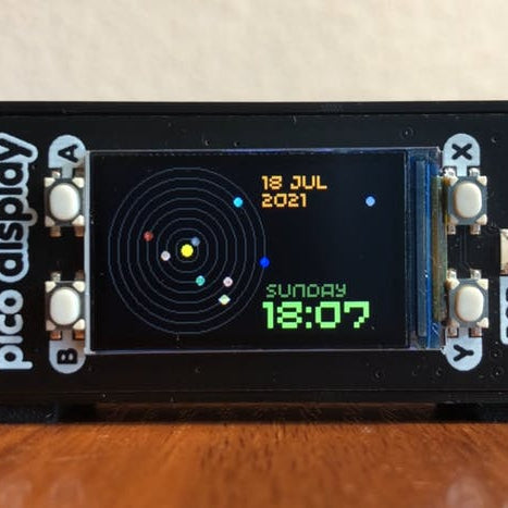 Dmytro Panin's Solar System Clock Does All Its Orbital Calculations on a Raspberry Pi RP2040