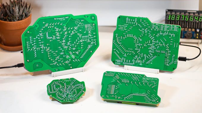 MetroM PCB Transit Maps Let You Show Off Your Love of Trains — with ATtiny85-Controlled LED Lights