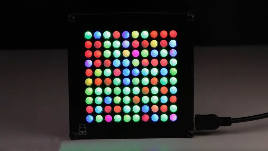 The AutumnHippo colourBoard Is a Simple, Autonomous, Color-Shifting LED Matrix for Your Desk