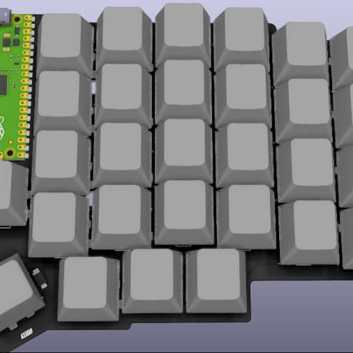 Matias N.'s Goji Keeb Is a Smart Raspberry Pi Pico-Powered Split Keyboard with Reversible PCB