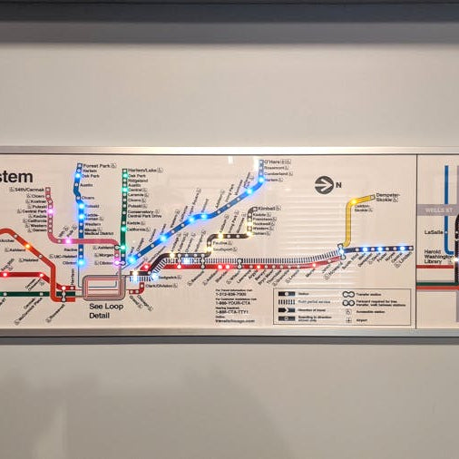 Vonmule's Metro Map Uses a Raspberry Pi, Python, and a Lot of Wires to Show Live Train Locations