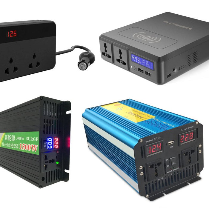 Run AC mains 110V 220V 230V appliances from DC power like batteries, cars and trucks using DC to AC Power Inverters from PMD Way with free delivery worldwide.