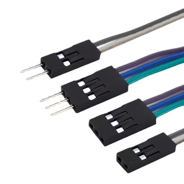 2.54mm 0.1" Pitch Jumper Cables - Various Widths - 200mm - 10 Pack from PMD Way with free delivery