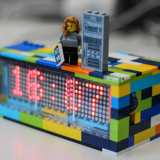 Learn how to build an LED matrix clock that's controlled by Arduino and has a LEGO enclosure.