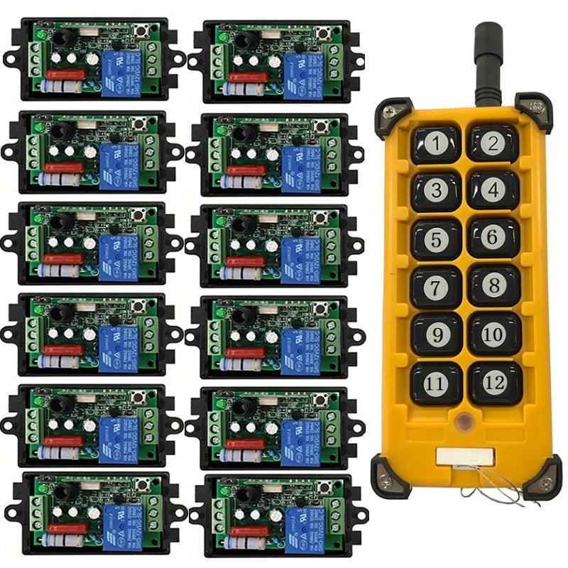 New Product - Twelve Channel Industrial Wireless Independent AC Relay System - Long Range