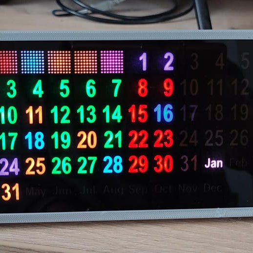 Perpetual (Google) LED Calendar