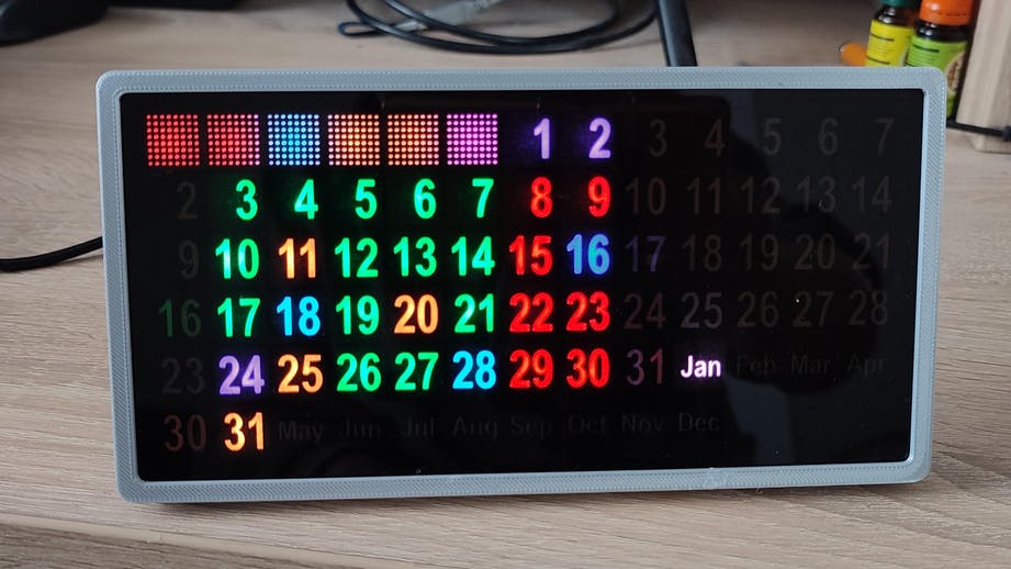 Perpetual (Google) LED Calendar