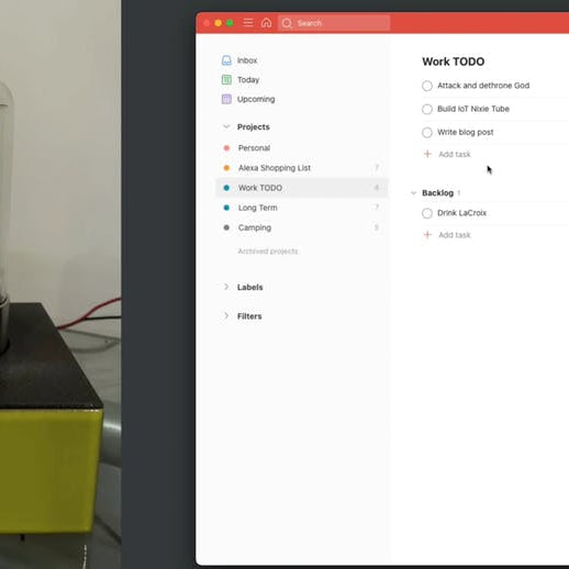 A Nixie Tube Task Manager