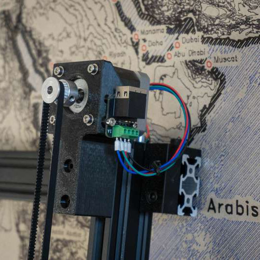 This pen plotter draws detailed maps the size of walls