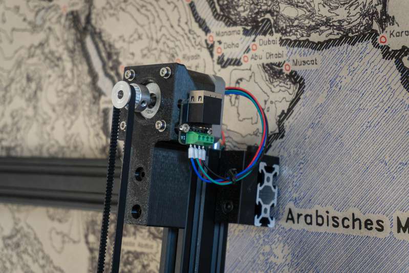 This pen plotter draws detailed maps the size of walls