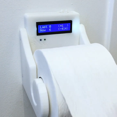 Track toilet paper usage with a connected Roll Holder