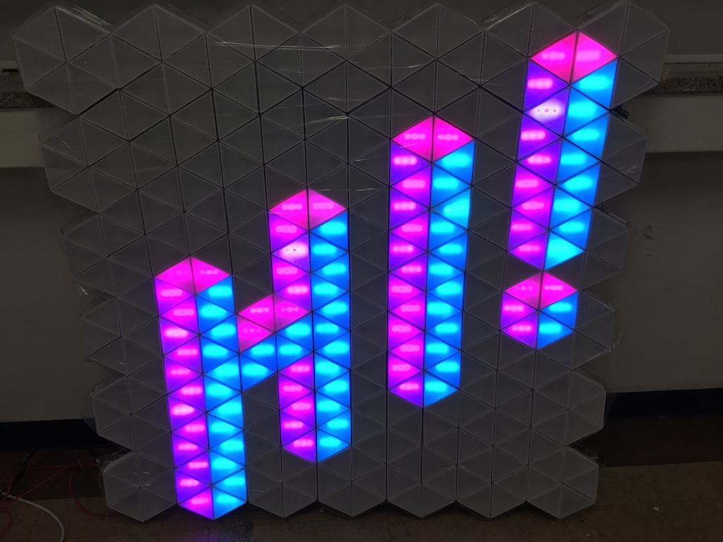 Use Arduino-powered LED triangles to build an interactive display