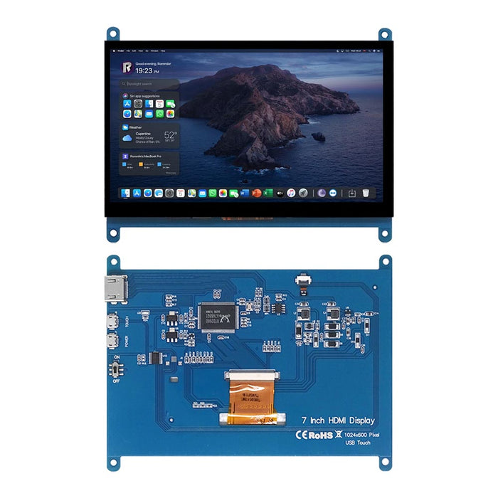 7" 1024x600 IPS HDMI Monitor with Optional Touch from PMD Way with free delivery