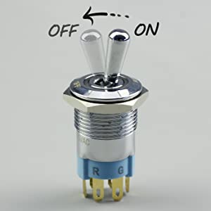 16mm Toggle Switch IP67 with RGB LED from PMD Way with free delivery