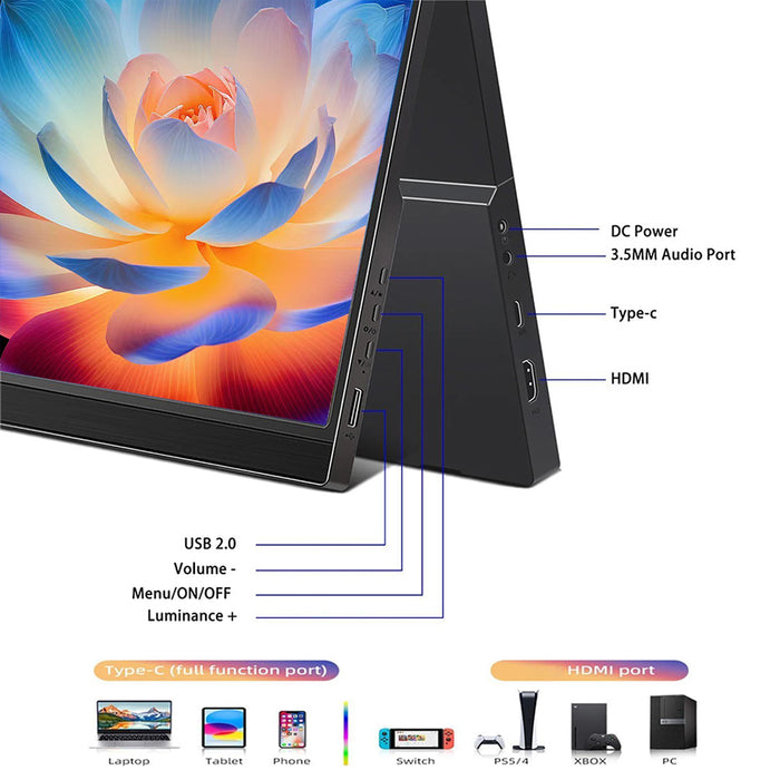 17.3" HDMI USB-C Portable Monitor from PMD Way with free delivery