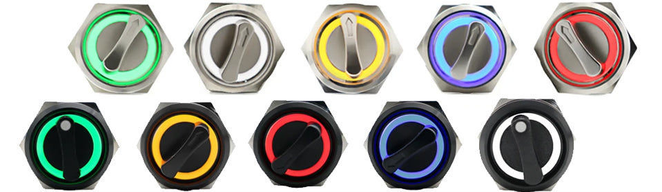 22mm Latching Metal Rotary Switches from PMD Way with free delivery