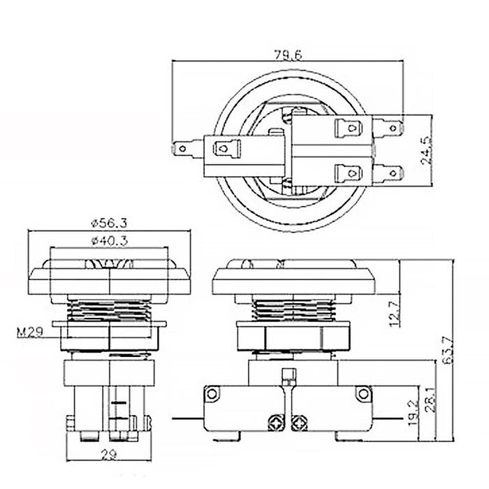 3 in 1 Arcade Button from PMD Way with free delivery