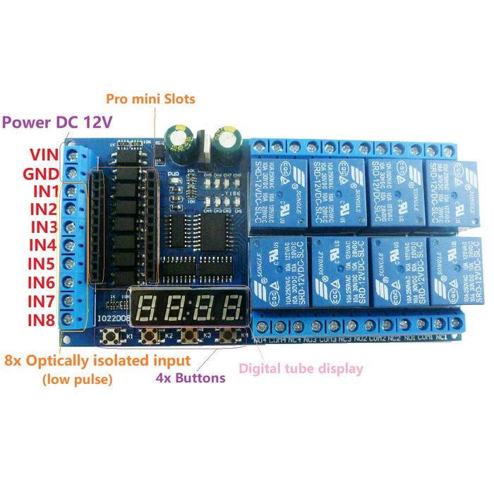 8 Channel Relay Pinouts Arduino 8 Channel Relay Board for Arduino Pro Mini-compatible — PMD Way