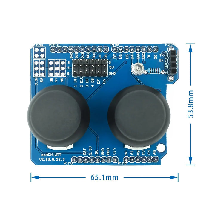 Dual PS2-style Joystick Shield for Arduino from PMD Way with free delivery