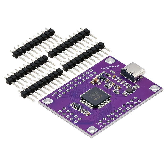 FT4232 Four Channel USB C to UART/SPI/I2C/JTAG/RS232/RS485/RS422 Module from PMD Way with free delivery