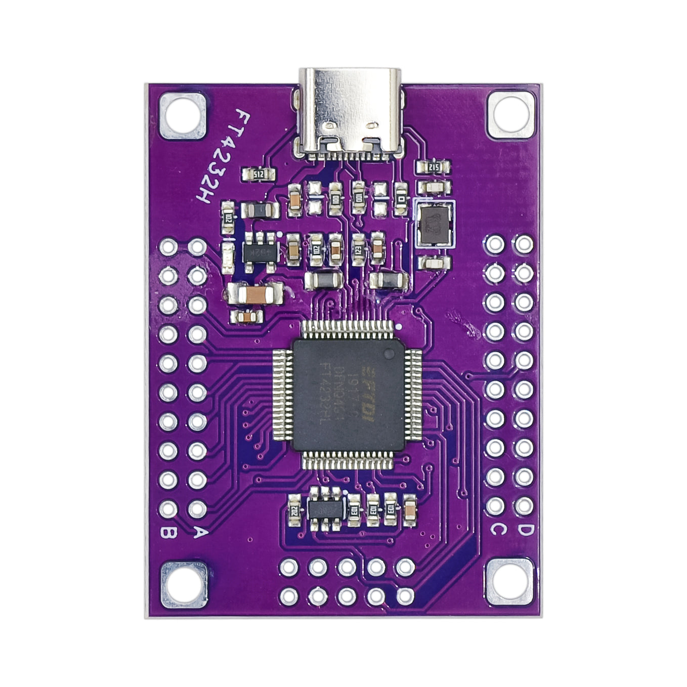 4232 Driver FT4232 Four Channel USB C to UART/SPI/I2C/JTAG/RS232/RS485/RS422 Module ...