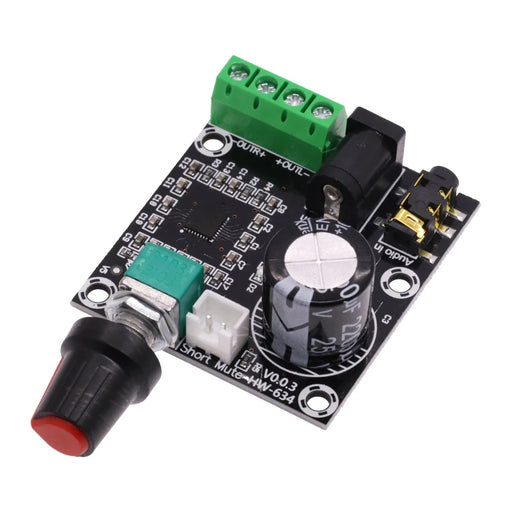 Build a compact stereo with the PAM8610 2 x 15W class D Power Amplifier Board with Volume Control from PMD Way with free delivery
