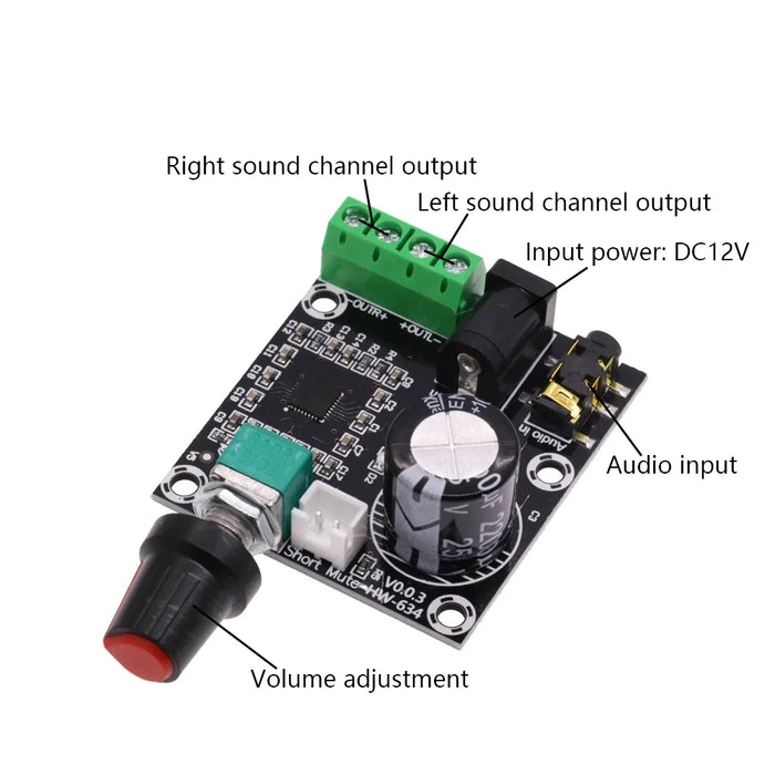 Build a compact stereo with the PAM8610 2 x 15W class D Power Amplifier Board with Volume Control from PMD Way with free delivery
