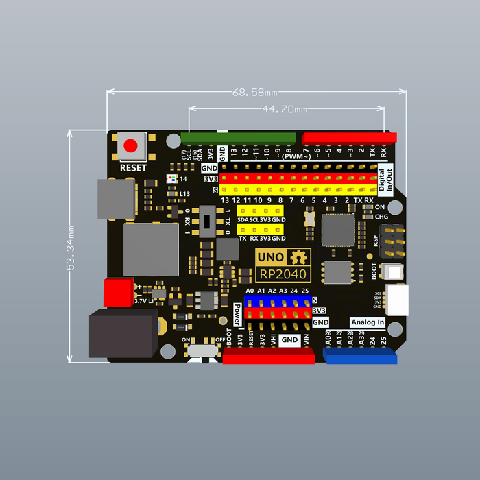 RP2040 Uno Development Board from PMD Way with free delivery