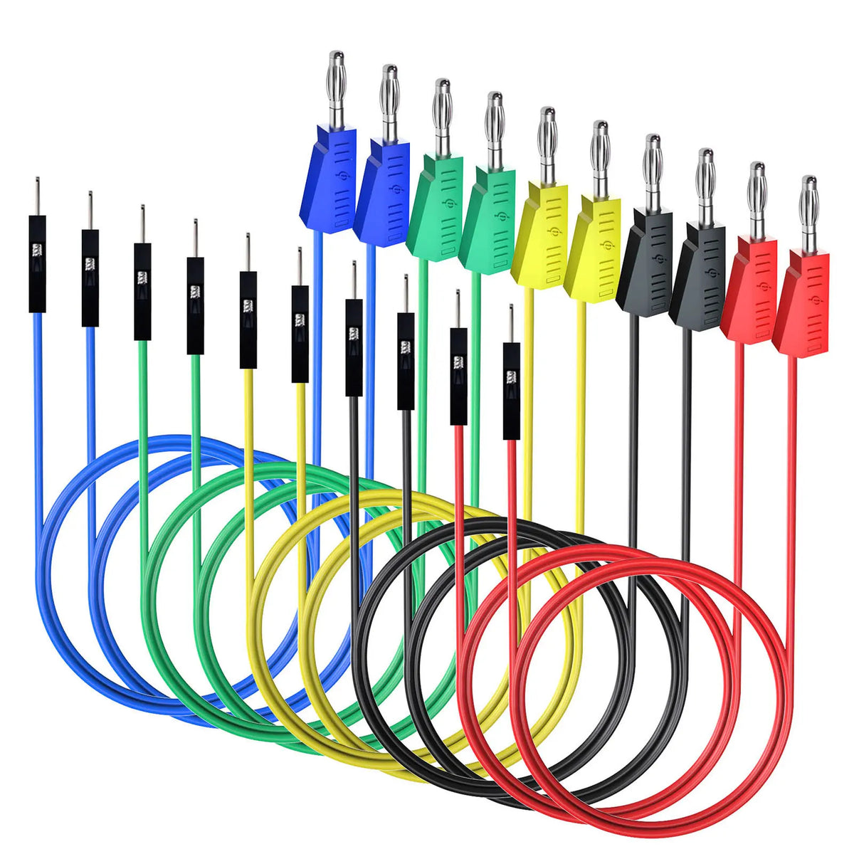 Stackable Banana Plug to Inline Pin Silicone Jumper Cables — PMD Way