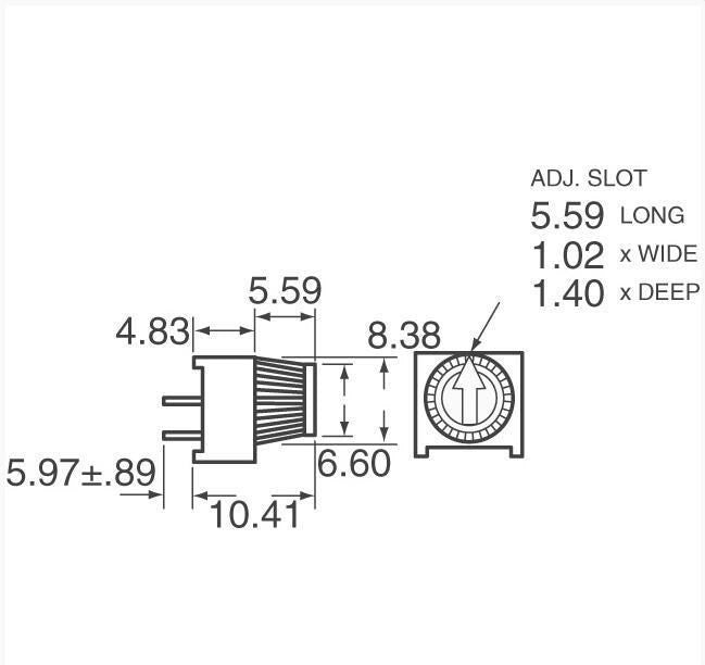 Linear Breadboard-Compatible Potentiometer - 5 Pack from PMD Way with free delivery