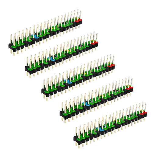 Colour Coded GPIO Headers for Raspberry Pi Zero - 5 Pack from PMD Way with free delivery
